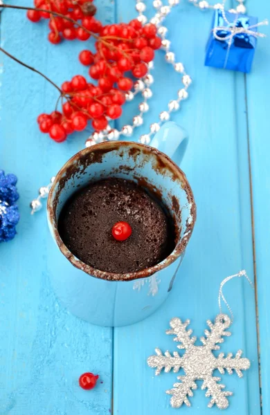 Chocolate cake in the cup — Stock Photo, Image