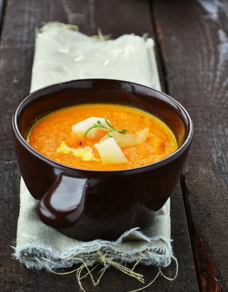 Sopa de cenoura — Fotografia de Stock