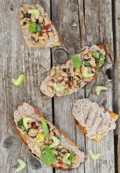 Bruschetta aux haricots — Photo