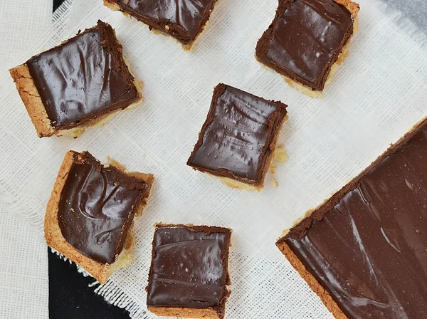 Çikolata karamel tart — Stok fotoğraf