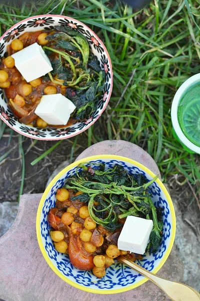 Indian chickpea curry — Stock Photo, Image