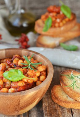 Nohut ile tost ekmeği