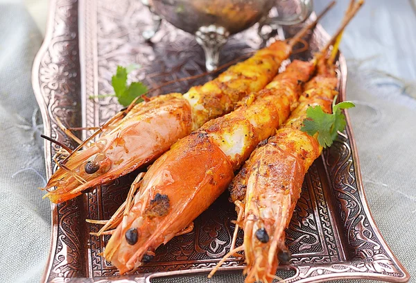 Grilled shrimps — Stock Photo, Image