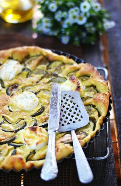 Clafoutis kabak ve keçi peyniri