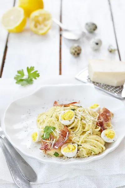 Spagetti carbonara — Stok fotoğraf