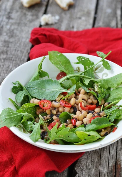 Salade de haricots et de ruccola — Photo