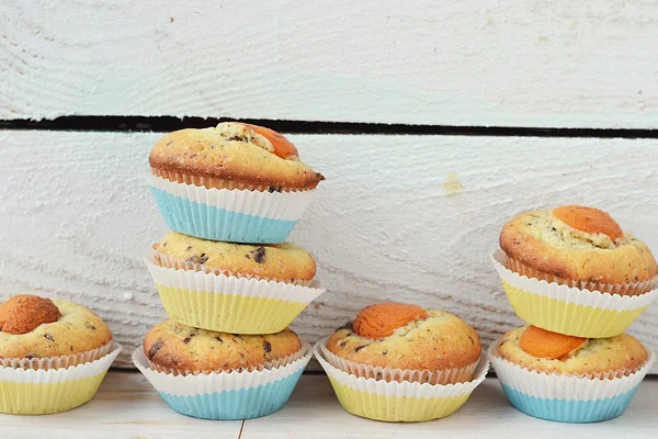 Abrikoos muffins. — Stockfoto