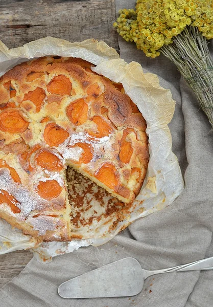 Абрикос пиріг — стокове фото