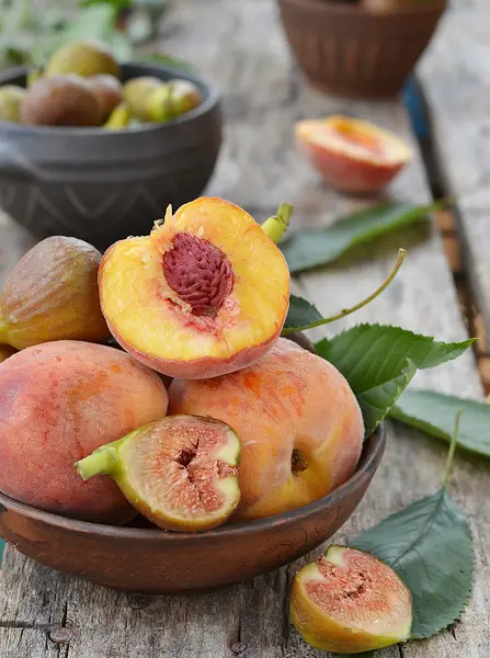 Peaches.Fruits — Stockfoto