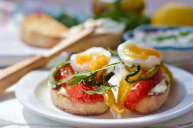 Bruschetta ızgara sebzeler