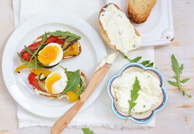 Bruschetta ızgara sebzeler