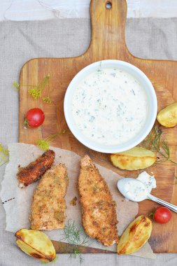 Kızarmış som balığı