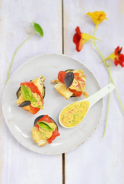 Fisch und Gemüse vom Grill. — Stockfoto