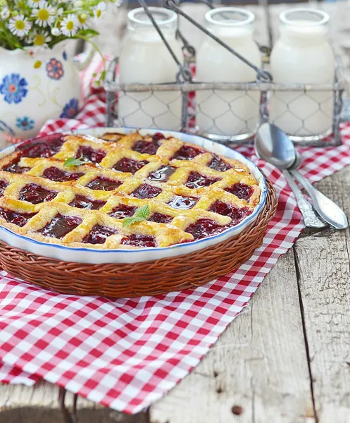 Torta de cereja — Fotografia de Stock