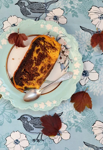 Pompoen chokolate taart — Stockfoto