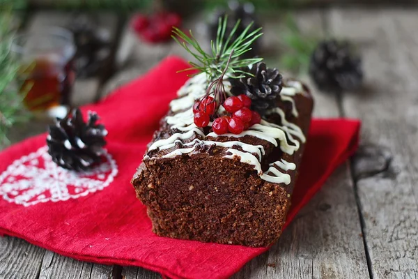 Gâteau au chocolat de Noël . — Photo