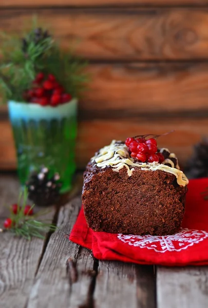 Torta di cioccolato di Natale . — Foto Stock