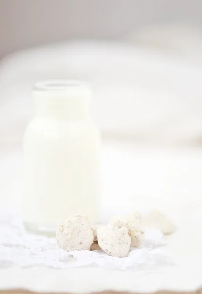 Leche y galleta — Foto de Stock