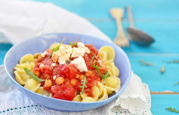 Pasta con salsa — Foto de Stock