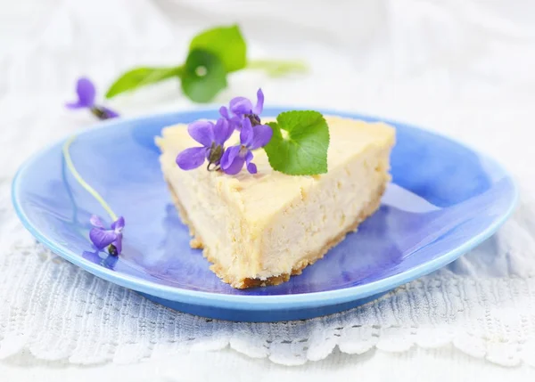 Peanuts cheesecake slice — Stock Photo, Image