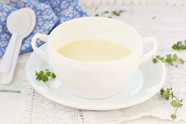 Semolina porridge for breakfast — Stock Photo, Image