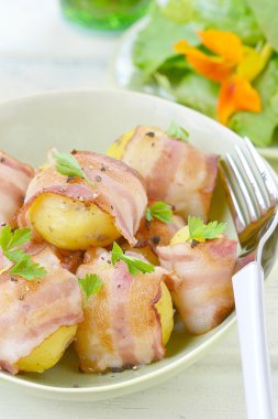 pastırma, fırında patates