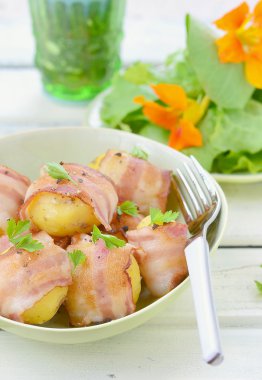 pastırma, fırında patates