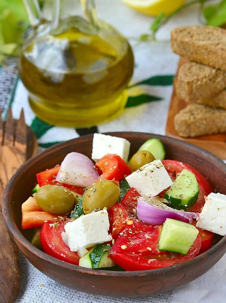 Griechischer Salat — Stockfoto