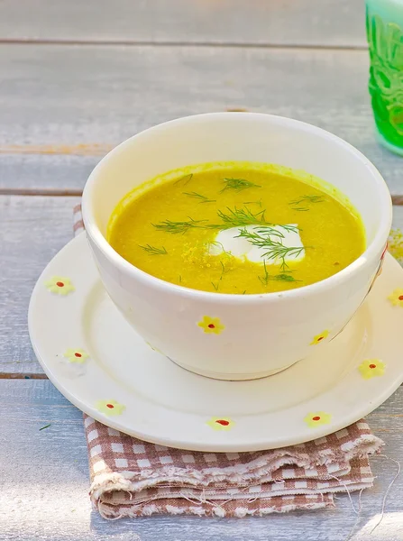 Vegetable marrows soup — Stock Photo, Image