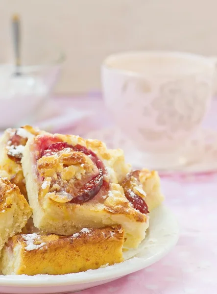 Tarta de ciruela casera — Foto de Stock