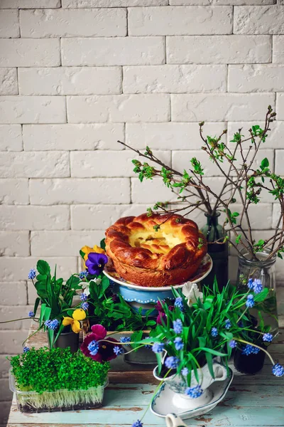 Paska Rumano Pasteles Tradicionales Pascua Enfoque Selectivo — Foto de Stock