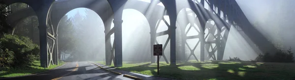 霧の中の橋 — ストック写真