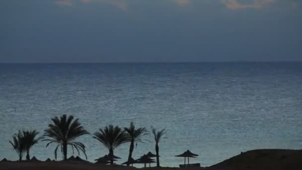 Захід сонця на пляжі Час Лапсе . — стокове відео