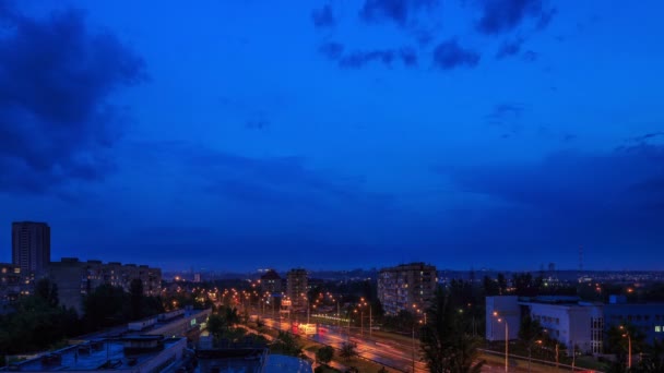 Lightning and cityscape — Stock Video