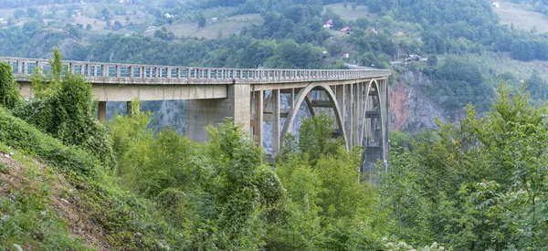 Djurdjevic Bridge Tara River Canyon Montenegro Aerial View — Stock Photo, Image