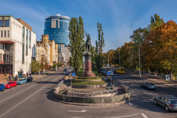 Повітряний Вид Пам Ятника Миколая Києві — стокове фото