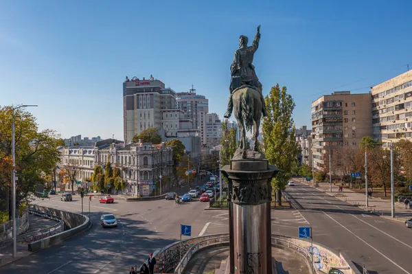 Повітряний Вид Пам Ятника Миколая Києві — стокове фото