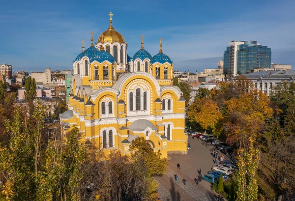 Вигляд Сонячного Дня Владимірському Соборі Київ Україна — стокове фото