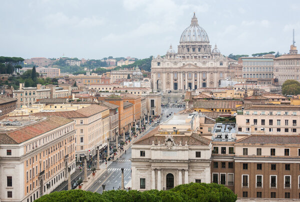 View from Saint Angel Fortress, Rome, Italy