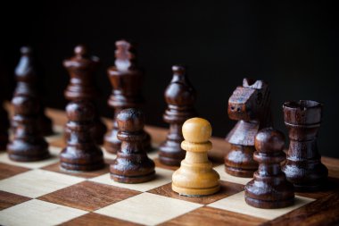 Ahşap Satranç taşları