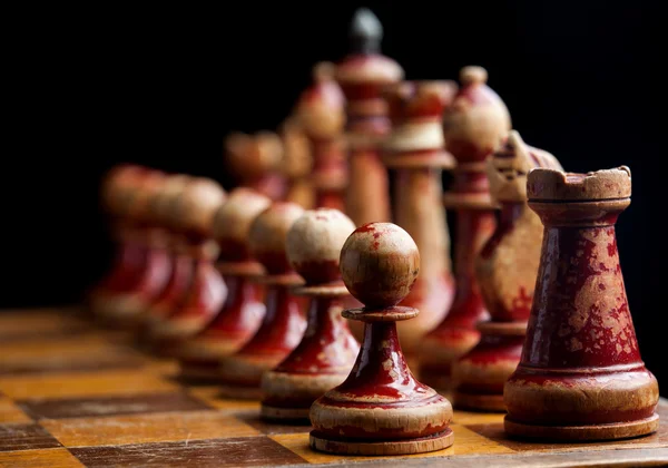 Wooden chess pieces Stock Picture