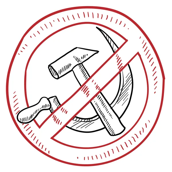 Socialism and communism are bad sketch — Stock Vector