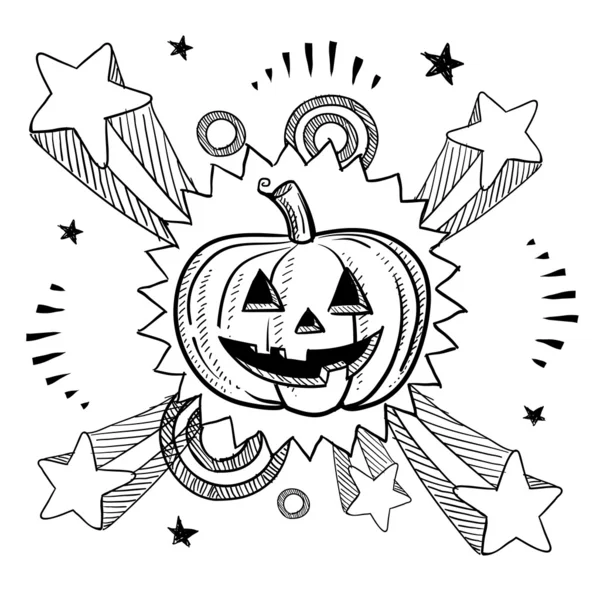 Halloween excitement sketch — Stock Vector