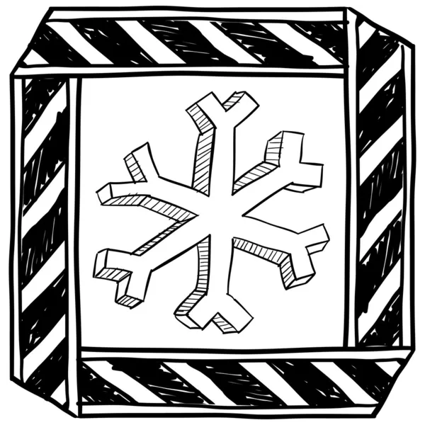 Frostgefahr Warnschild — Stockvektor