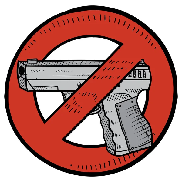 Esquisse de contrôle des armes — Image vectorielle