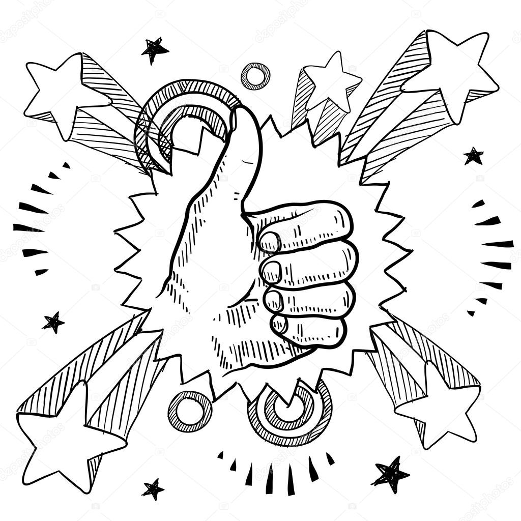 Continuous line drawing thumbs up hand gesture concept of fine, agree, and  okay Stock Vector | Adobe Stock