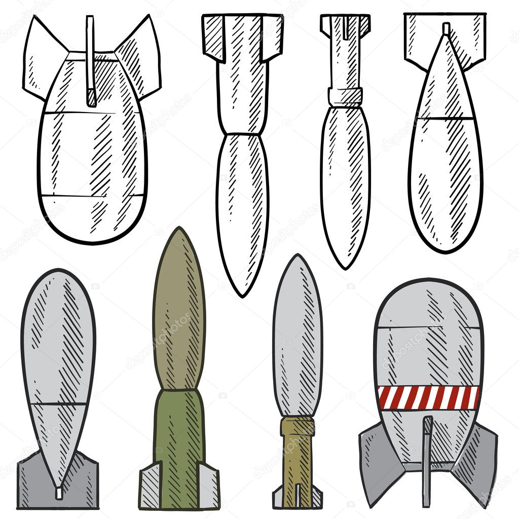 Bombs, shells and ammunition assortment