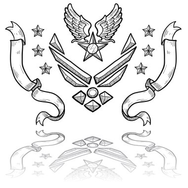 US Air Force military insignia clipart