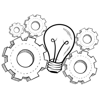 Gears'ı icat eskiz çalışma