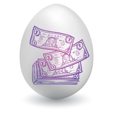 Amerikan Doları üzerinde Paskalya yortusu yumurta